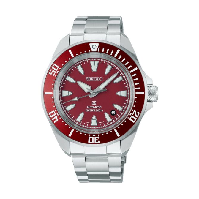 Seiko Prospex Sea 41.7mm Men's Watch, Red Dial