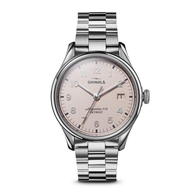 Shinola Vinton 38mm Watch, Light Pink Dial