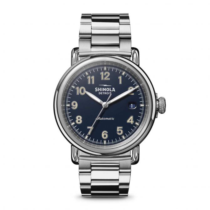 Shinola Runwell Automatic 39.5mm Watch, Midnight Blue Dial