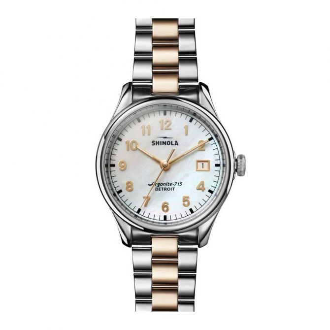 Shinola The Vinton Watch, 38mm White MOP Dial