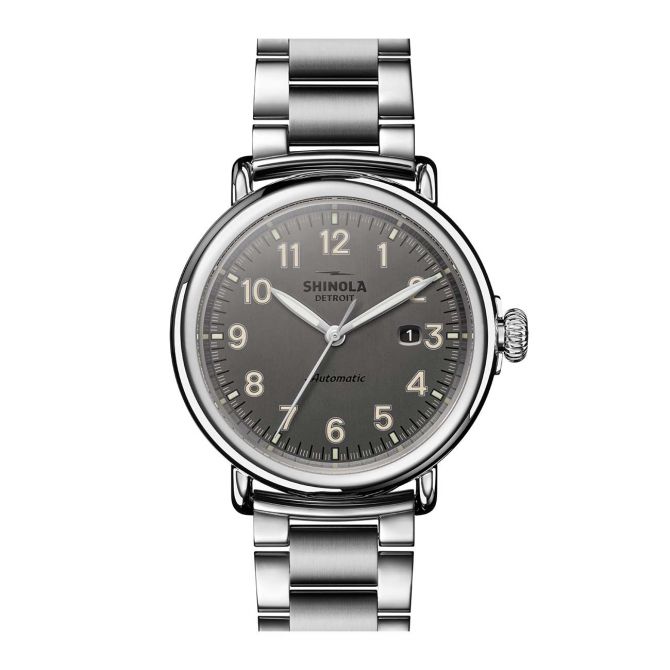 Shinola Runwell 45mm Men's Watch, Gunmetal Dial