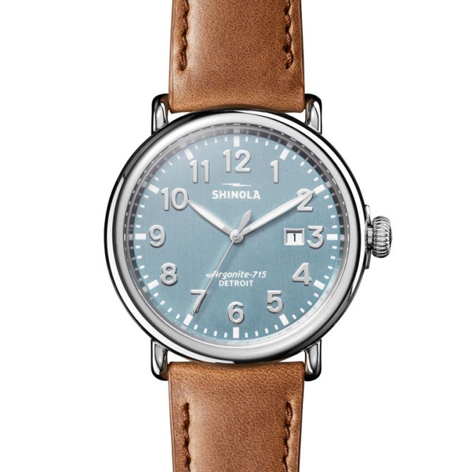 Shinola Runwell Blue Dial 47mm Watch