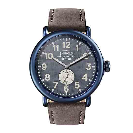 Shinola Runwell 47 mm Watch with Blue Watercolor Dial