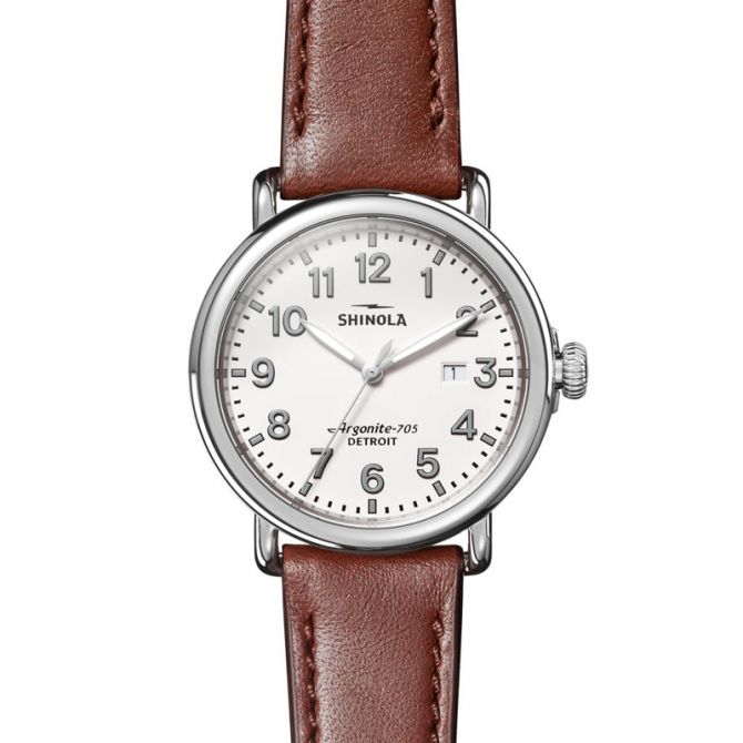 Shinola Runwell 41mm Men's Watch, White Dial