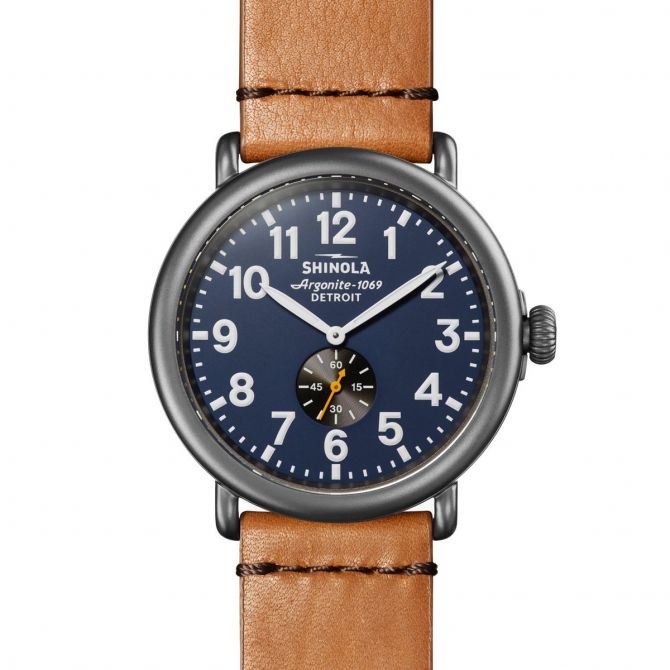 Shinola Runwell 47mm Watch, Midnight Blue Dial