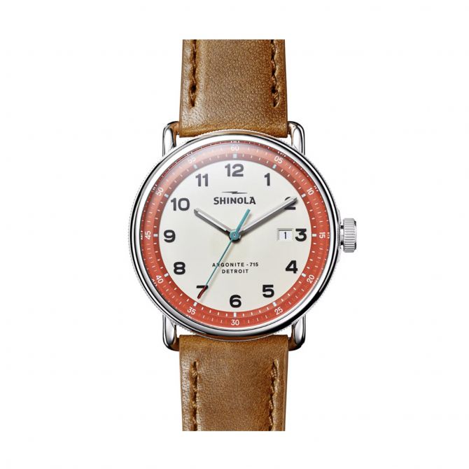 Shinola Canfield Model C56 43mm Watch, Grey Dial