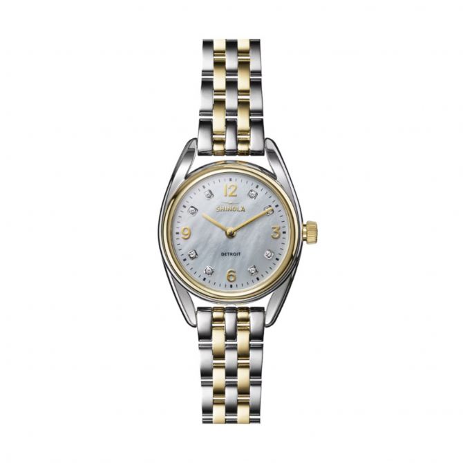 Shinola The Diamond Dial Derby 30mm Women's Watch, Mother of Pearl Dial