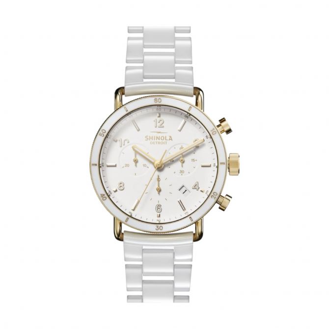 Shinola Canfield Sport 40mm Men's Watch, White Dial