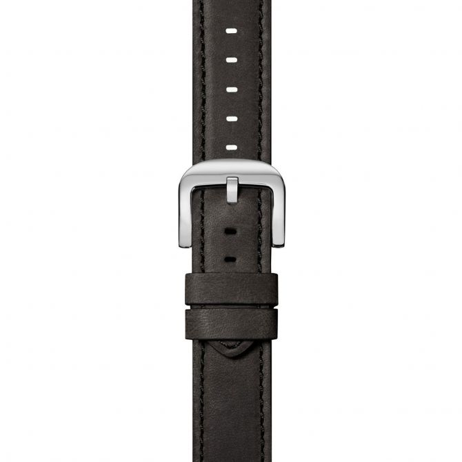 Shinola 24mm Black Leather Strap