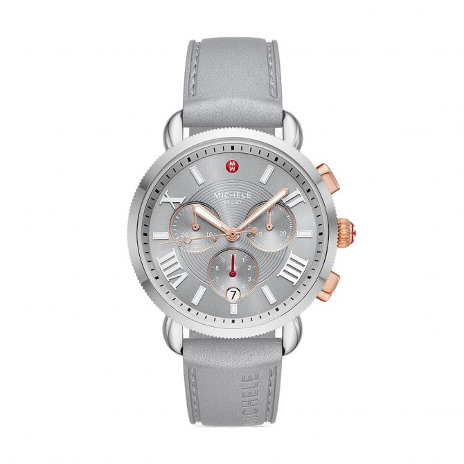 Michele Sporty Sport Sail Slate Silicone 18mm Watch