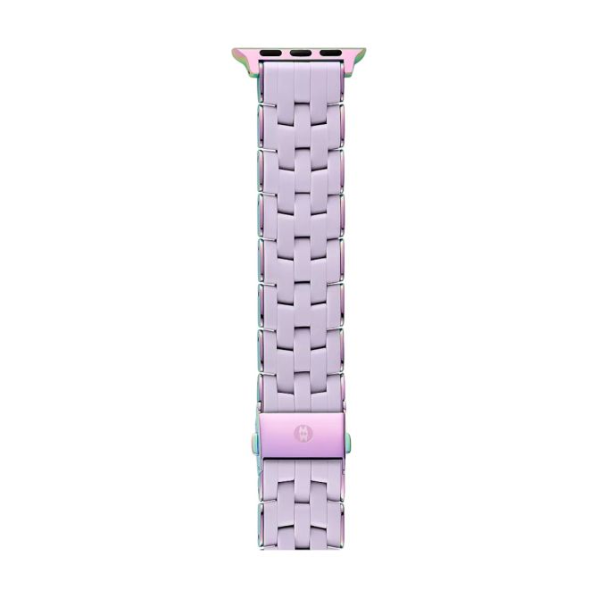 Michele Apple Watch Silicone Wrapped Bracelet Band, Gentle Lavender and Iridescent