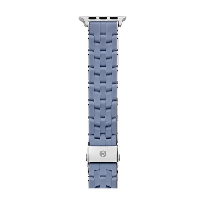 Michele Apple Watch Silicone Wrapped Bracelet Band, Blue Dusk