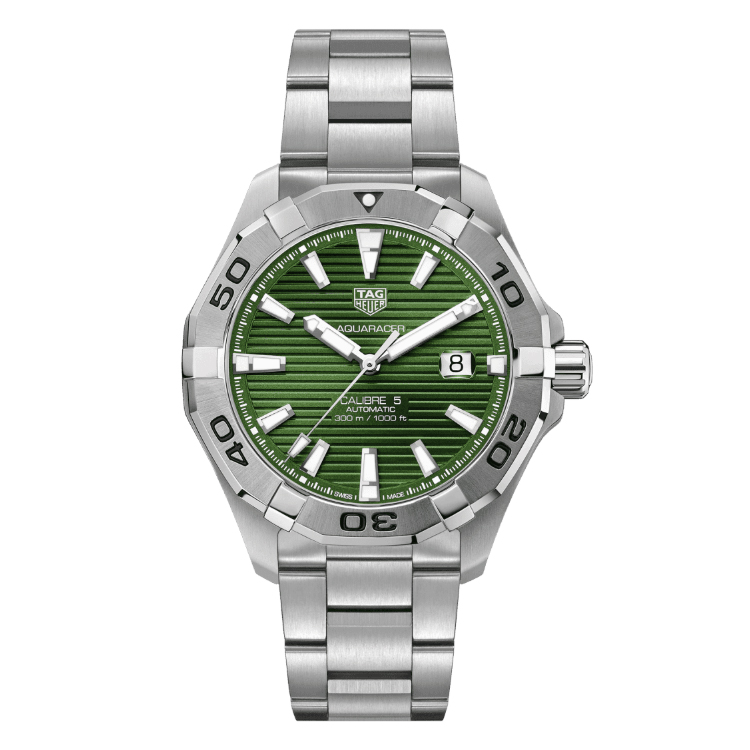 TAG Heuer Aquaracer Watch with Green Dial WAY2015.BA0927 Borsheims