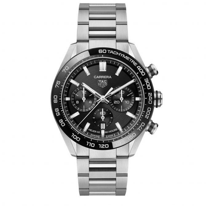 TAG Heuer Carrera 44m Watch Black and Silver Dial