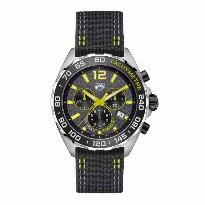 TAG Heuer Formula 1 43mm Men's Watch, Black and Lime Dial