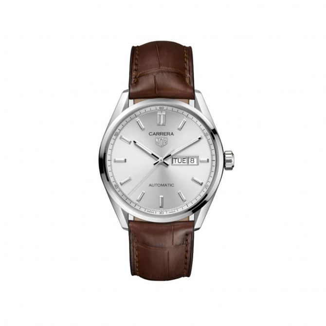 TAG Heuer Carrera 41mm Automatic Watch, Silver Dial