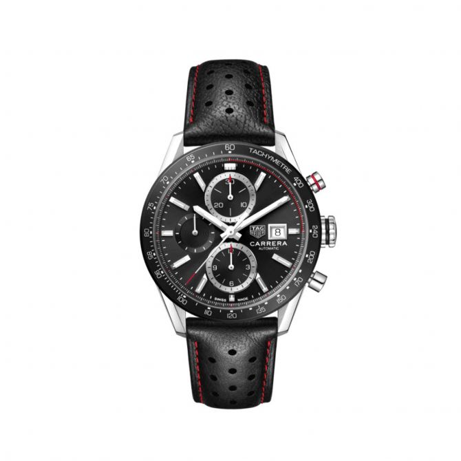 TAG Heuer Carrera 41mm Men's Watch, Black Ceramic Dial