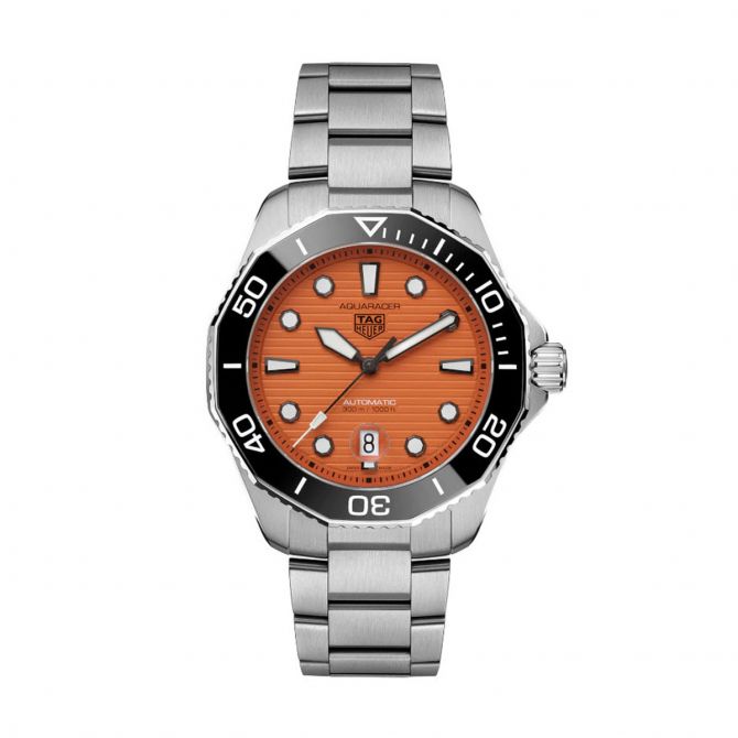 TAG Heuer Aquaracer Professional 300 Diver 43mm Watch, Orange Dial