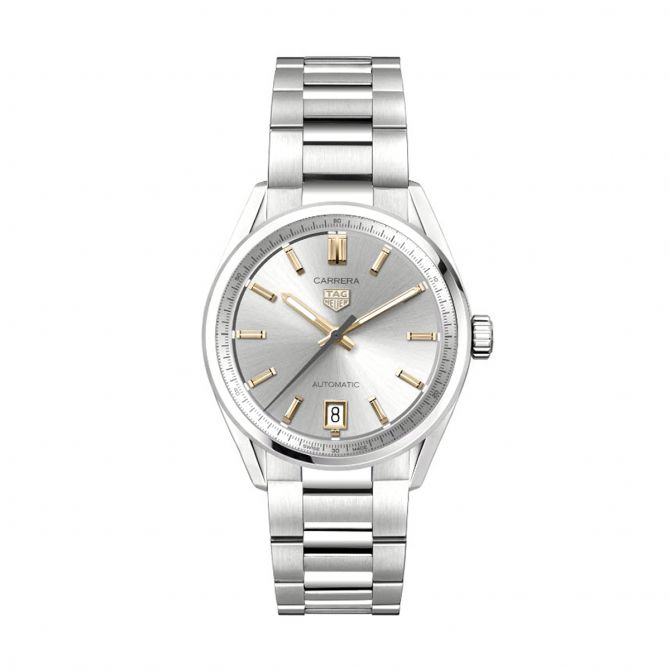 TAG Heuer Carrera Date Automatic 36mm Watch, Silver and Rose Gold Plated Dial