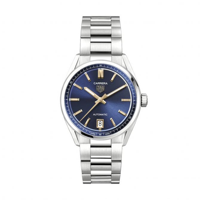 TAG Heuer Carrera Date Automatic 36mm Watch, Deep Blue Sunray Brushed Dial