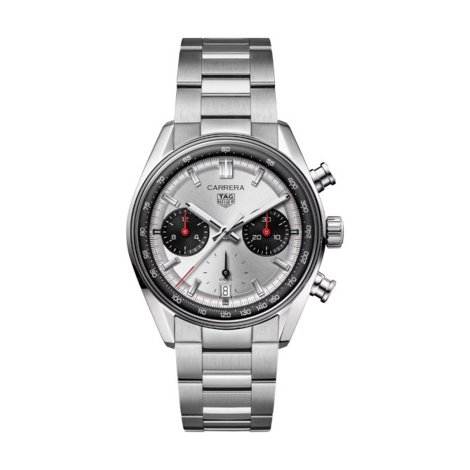 TAG Heuer Carrera Chronograph 39mm Watch, Sunray Brushed White Dial