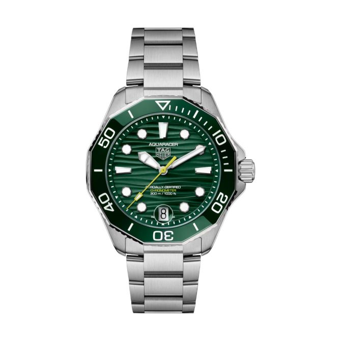 TAG Heuer Aquaracer Professional 300 Date Automatic 42mm Watch, Green Dial