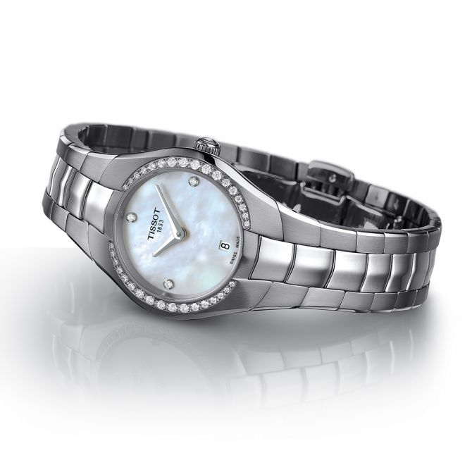 Tissot T Round Diamond Bezel 26mm Women s Watch T0960096111600