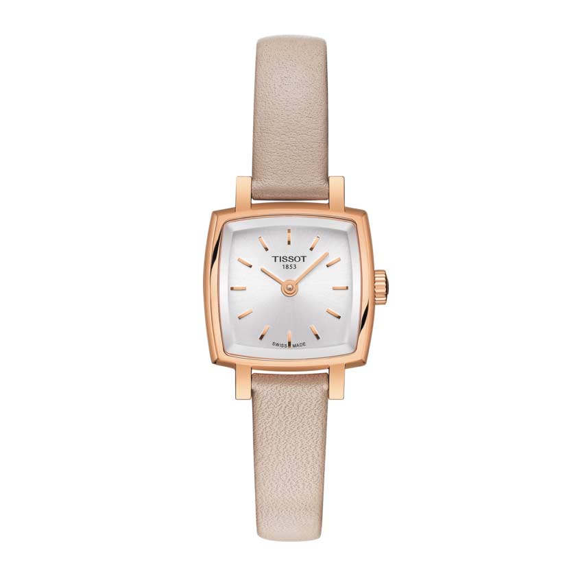 Tissot Lovely Square Watch, Silver Dial with Pink Strap ...
