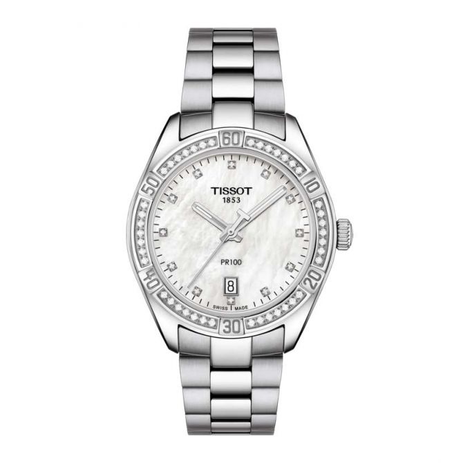 Tissot PR 100 Lady Sport Chic Special Edition Watch, White MOP