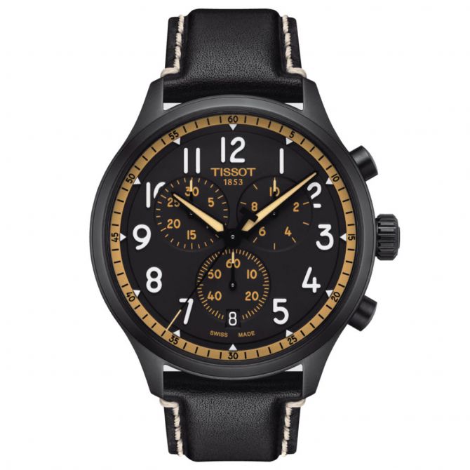 Tissot Chrono XL Vintage 45mm Men's Watch, Black and Brown Dial