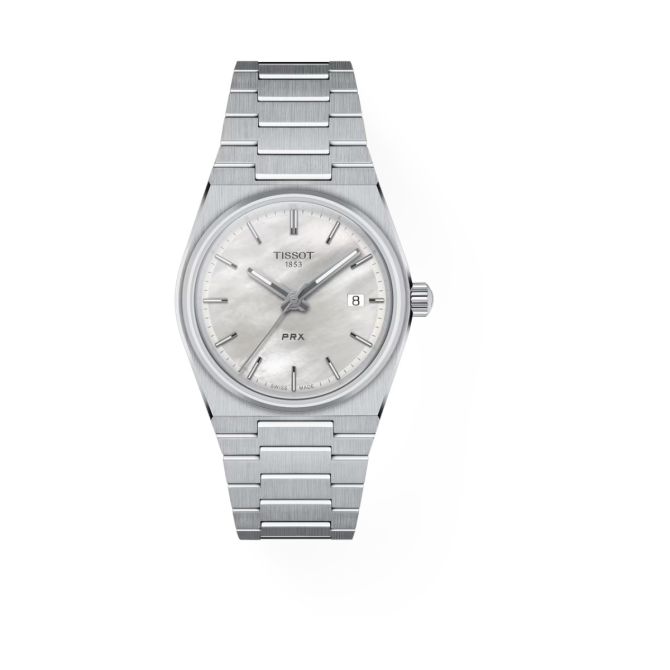 Tissot PRX 35mm Women's Watch, White Mother of Pearl Dial