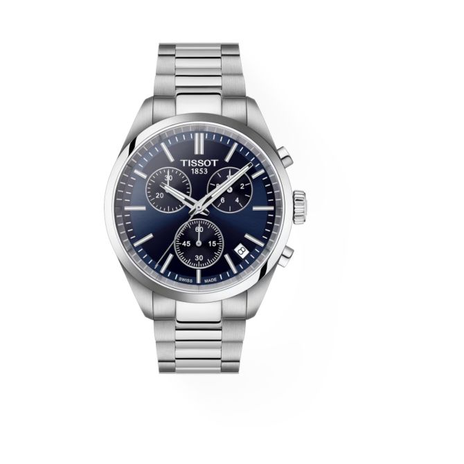 Tissot PR100 Chronograph 40mm Watch, Blue Dial