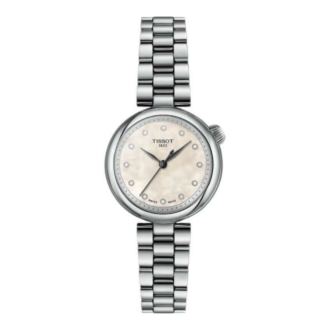 Tissot Desir 28mm Women's Watch, Mother of Pearl Dial and Steel Bracelet