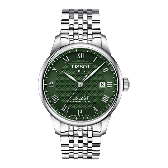 Tissot Le Locle Powermatic 80 39.3mm Men's Watch, Green Dial