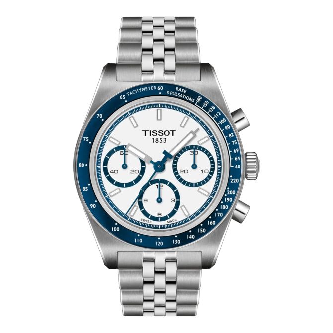 Tissot PR516 Automatic Chronograph 41mm Men's Watch, White Dial