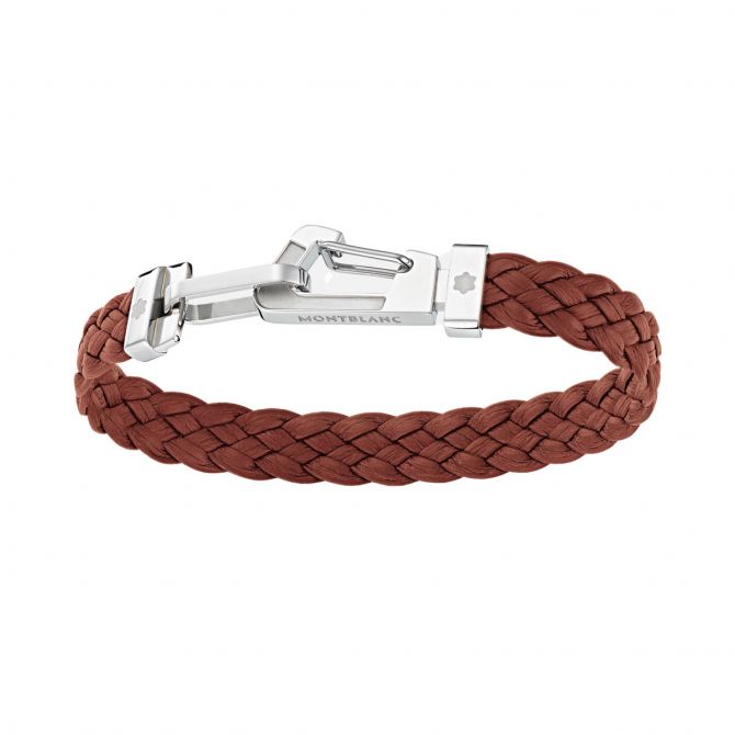 Montblanc Wrap Me Leather Bracelet, Brown