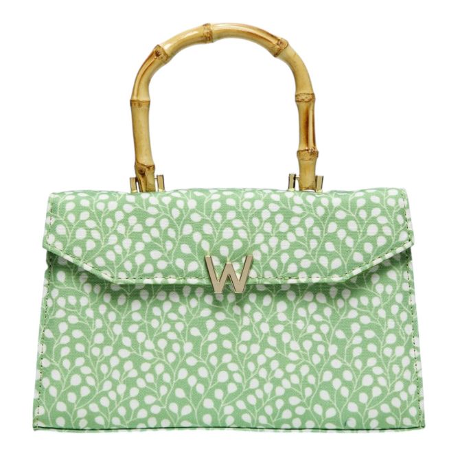 WOLF Evie Large Bag, Green Leaves