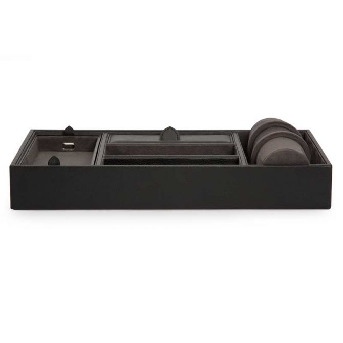 WOLF Blake Valet Tray with Cuff, Black