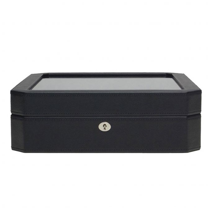 Wolf Windsor 15 Piece Watch Box, Black