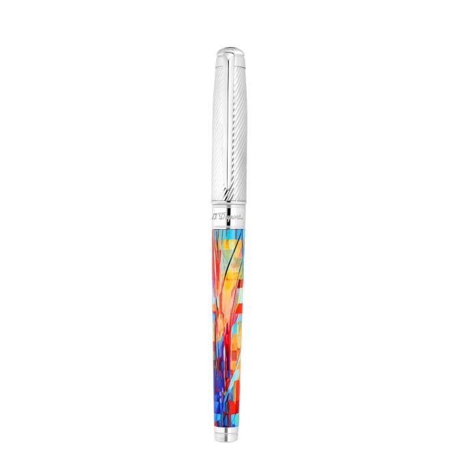 S.T. Dupont Line D Eternity Graff'Ty Fountain Pen, Multicolored