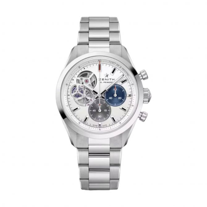 Zenith Chronomaster Open 39.5mm Watch, Silver Matte Dial