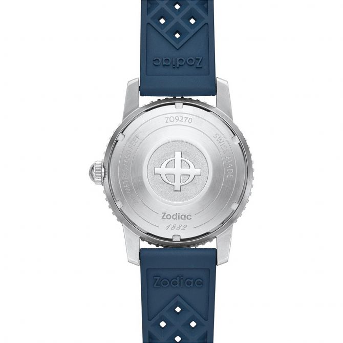 Zodiac super sea wolf automatic blue rubber clearance watch