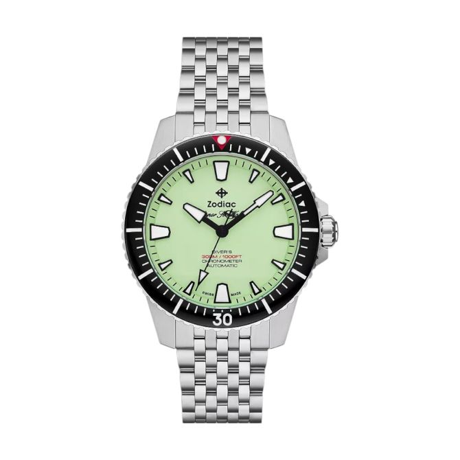 Zodiac Pro-Diver Automatic 42mm Men's Watch, Spearmint Dial