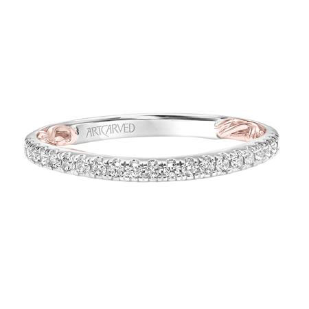 ArtCarved Lyric Collection Harley Diamond Wedding Band in White Gold