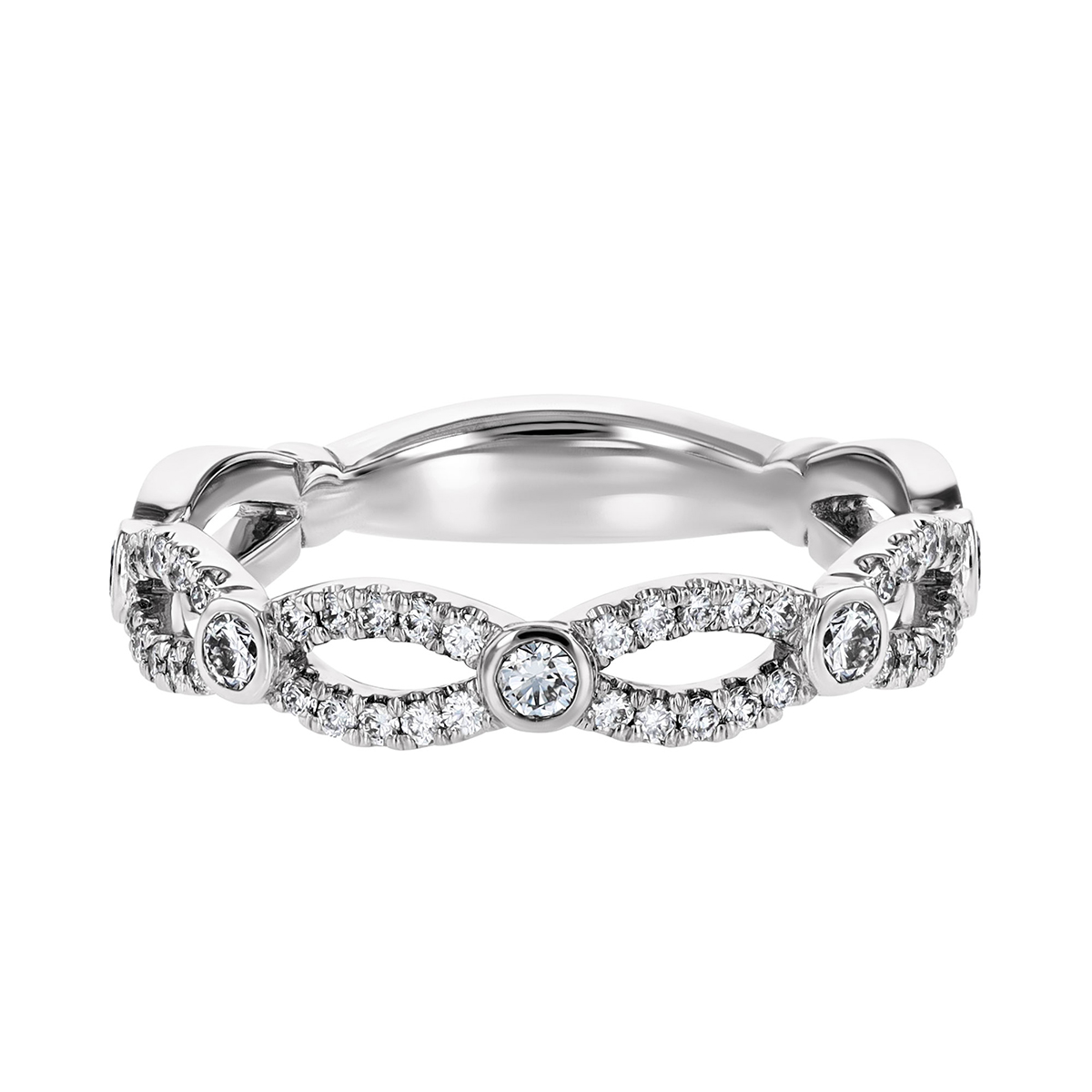 Two Row Bezel Eternity Band