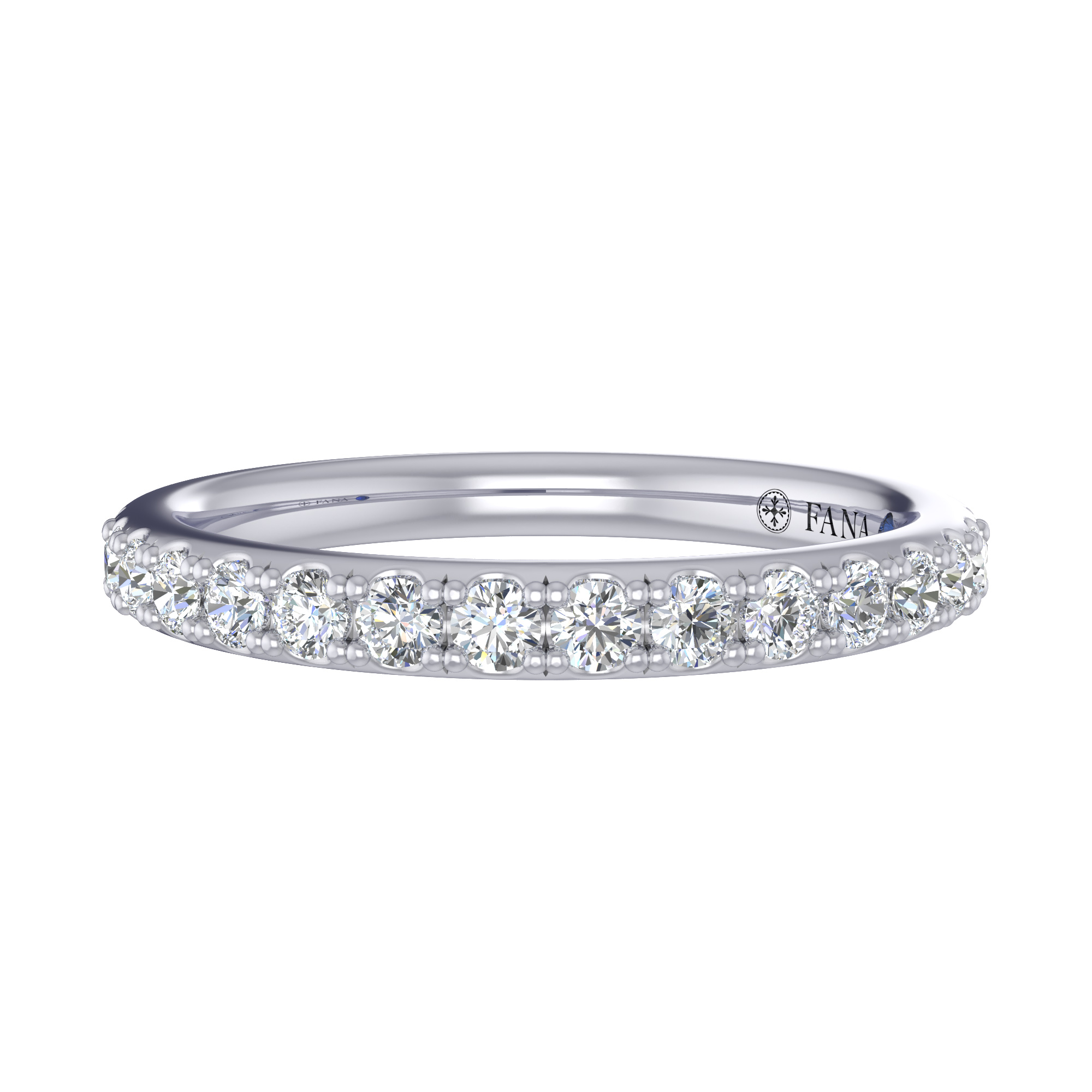 14K White Gold Diamond Pavé Wedding Band, 0.40 cttw | Borsheims