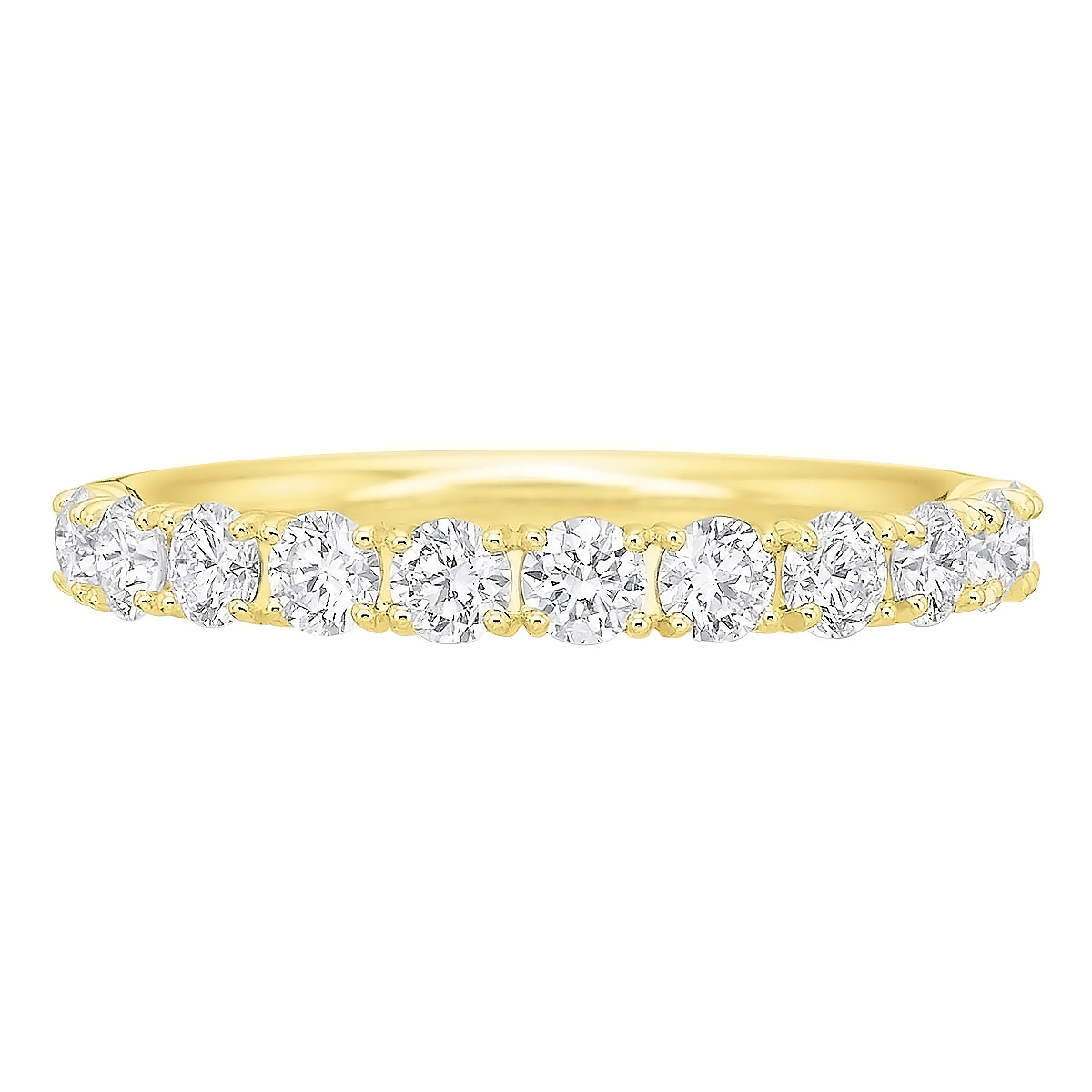 11 Diamond U Prong Wedding Band in Yellow Gold | Borsheims