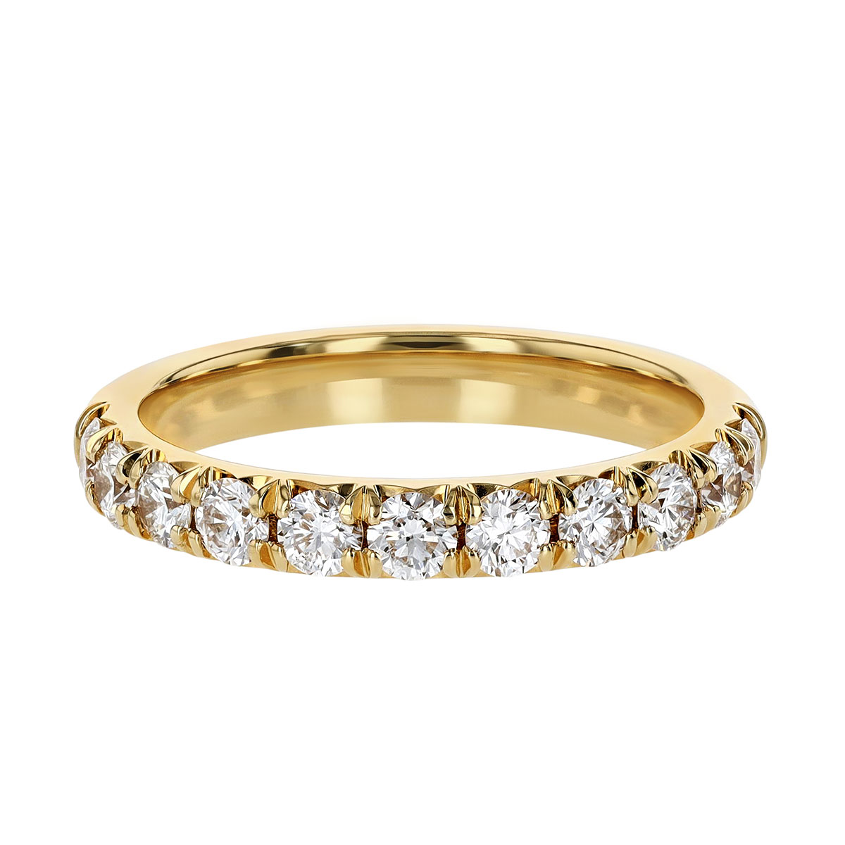 11 Diamond Flush Fit Wedding Band in Yellow Gold | Borsheims