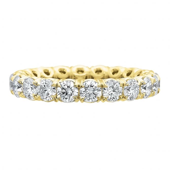 Diamond Eternity Band in Yellow Gold, 2.60 cttw