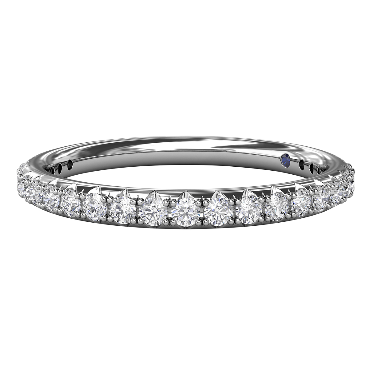 Diamond French Pave Wedding Band in White Gold Borsheims